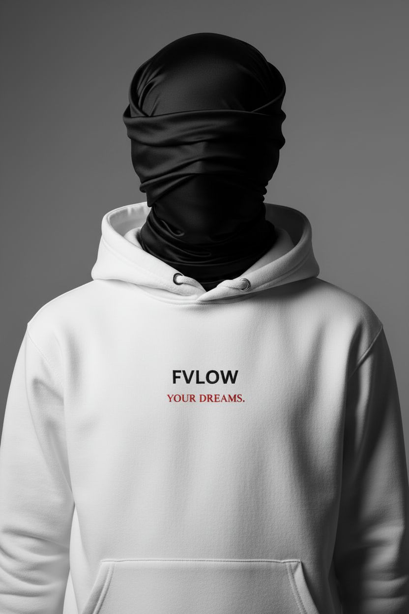FVLOW Hoodie "Your Dreams" — Blanc | Drop 001