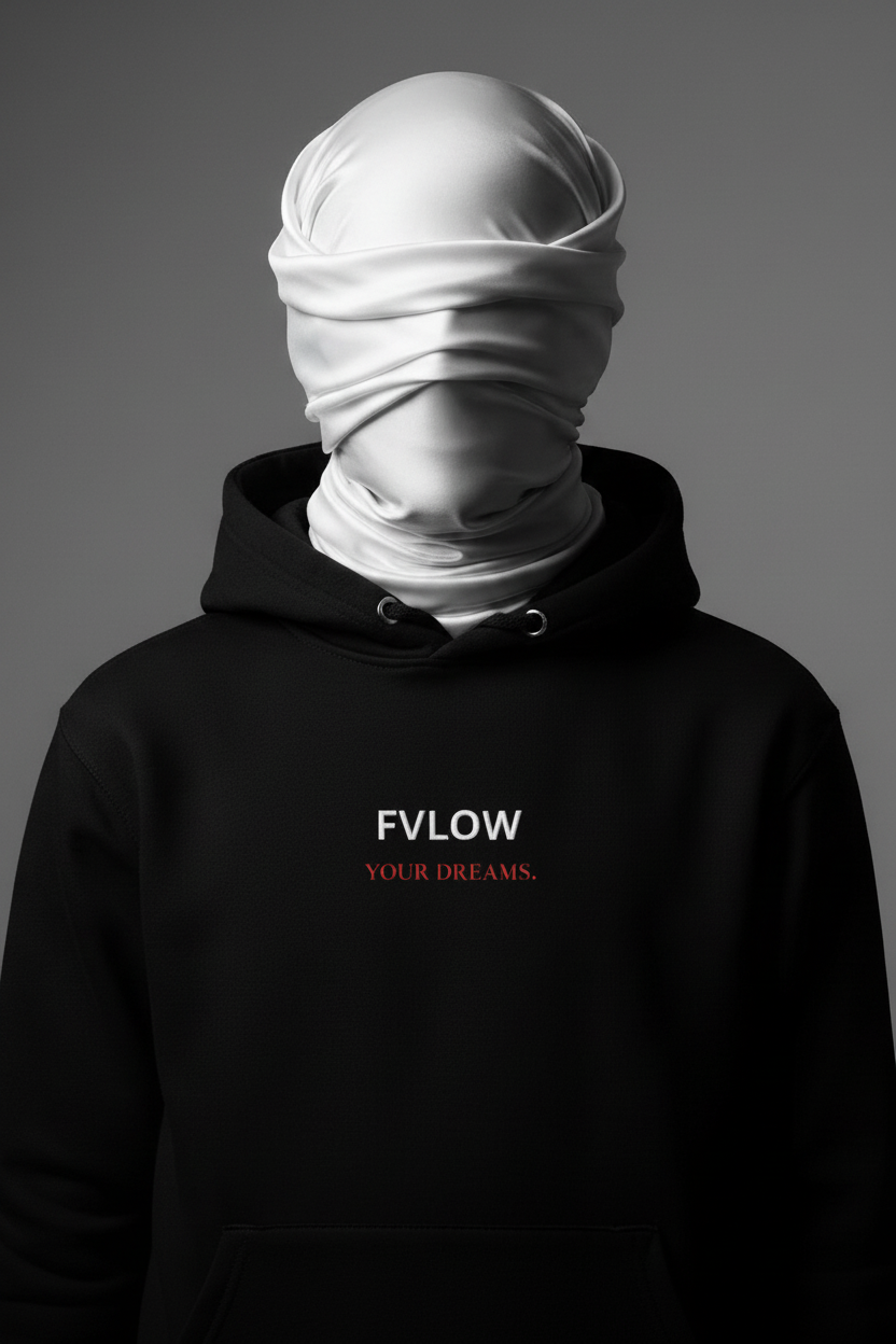 FVLOW Hoodie "Your Dreams" — Noir | Drop 001